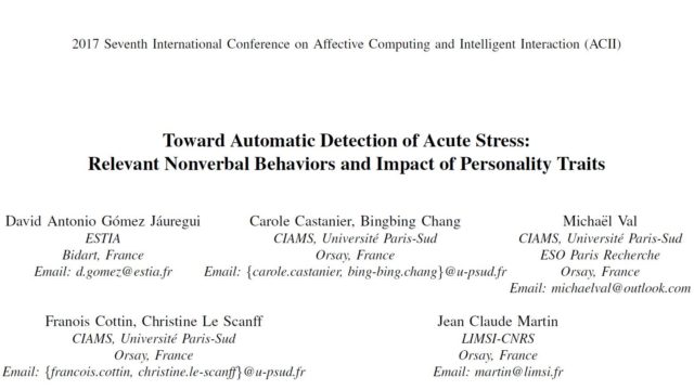 Toward Automatic Detection of Acute Stress: Relevant Nonverbal Behaviors and Impact of Personality Traits