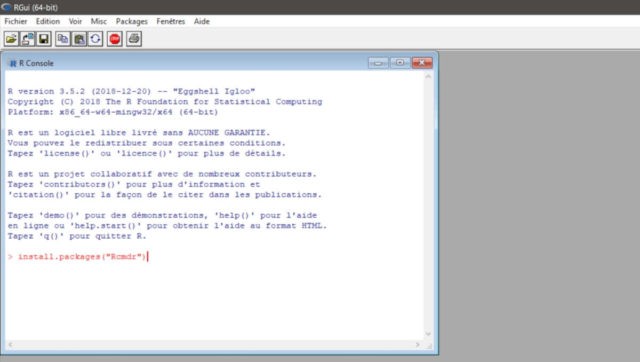 R console