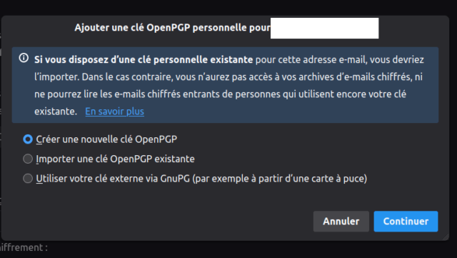 guide pour générer une clef pgp début